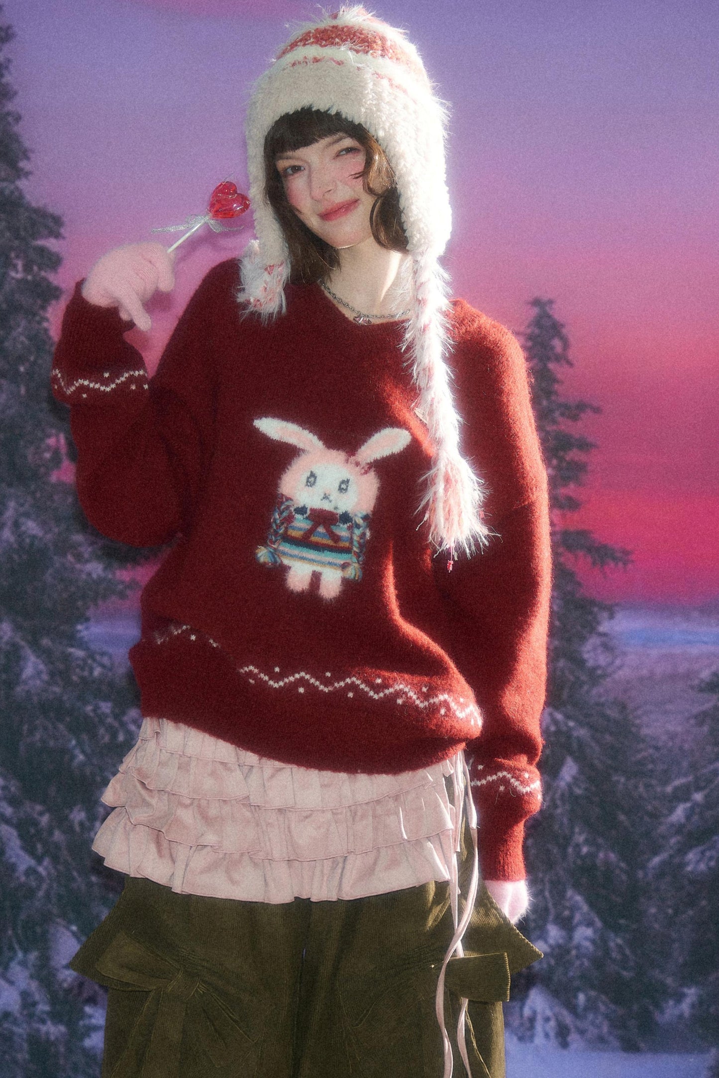 Soft Glutinous Lazy V-Neck Sweater