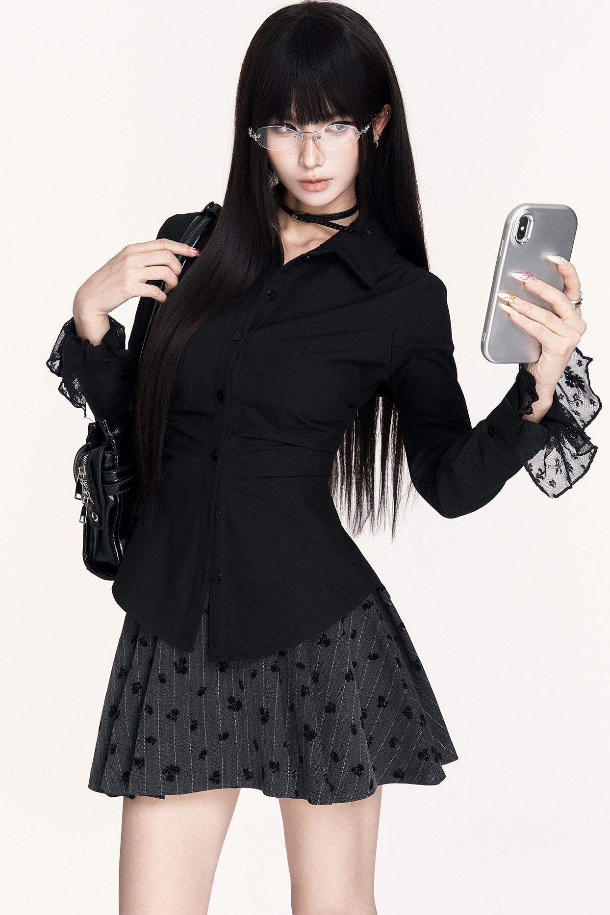 Rose Island High Waist Pleated Skirt