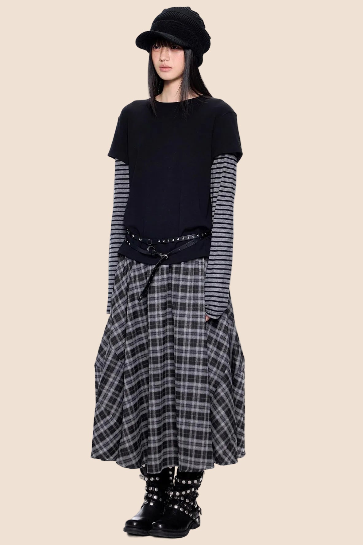 Striped Patchwork Retro Top