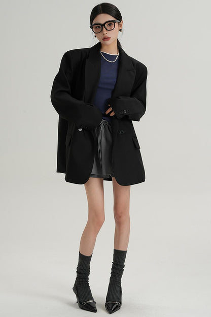 Chic Black And Cream Elegant Jacket