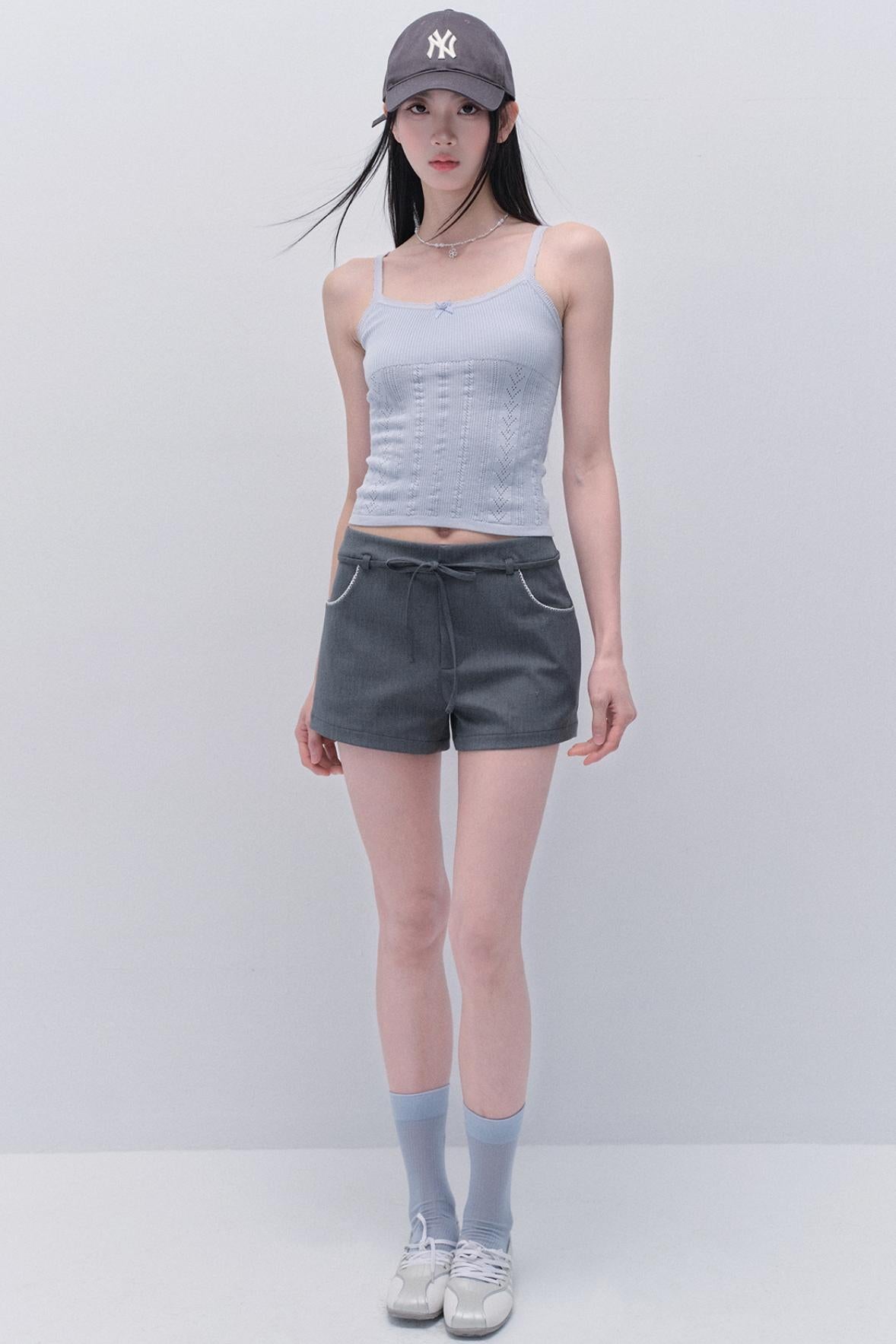 레이스 니트 카디건 세트 