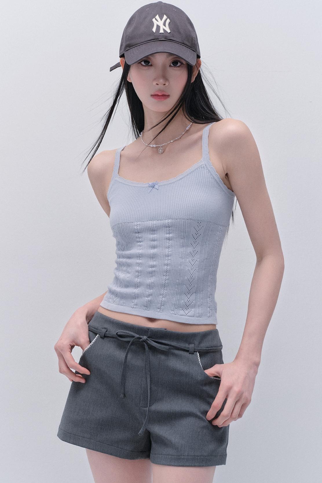 레이스 니트 카디건 세트 