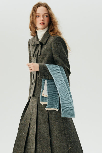 Polka Dot Tweed Jacket & Skirt Set-Up