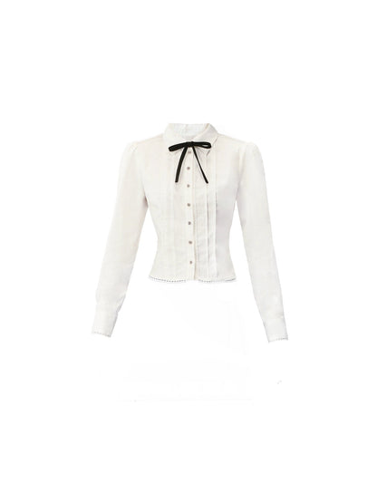 Fragile Cherry Blossom Pleated Shirt Set-Up