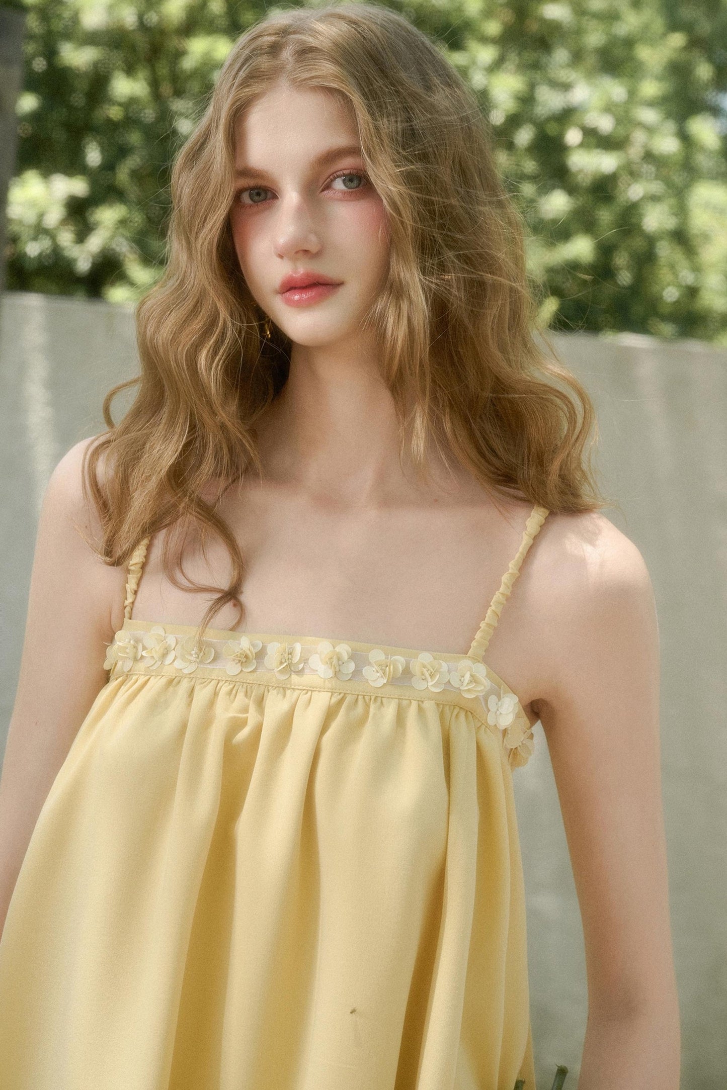Lemon Breeze Halter Dress