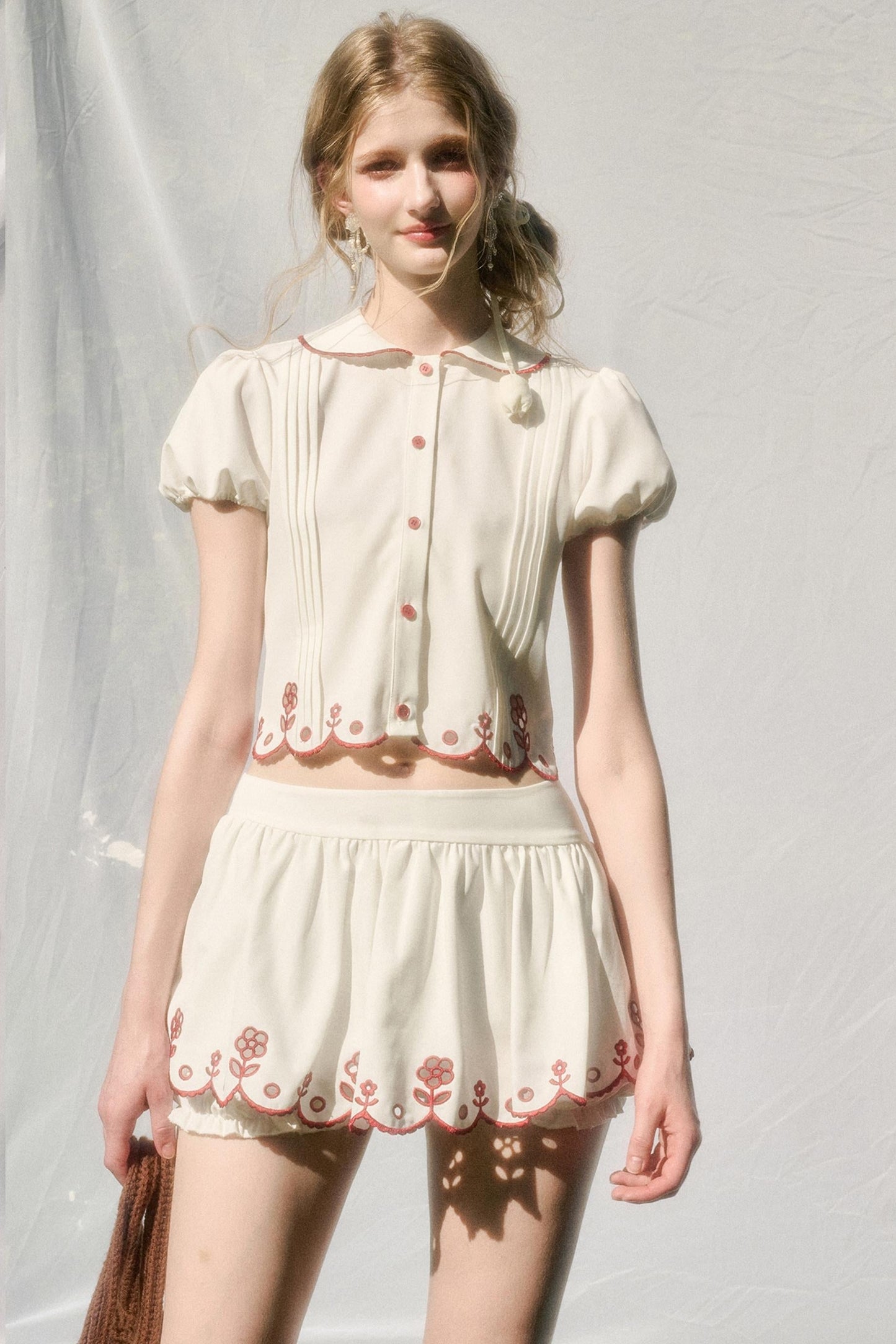 White Berry Lace Skirt Set-Up