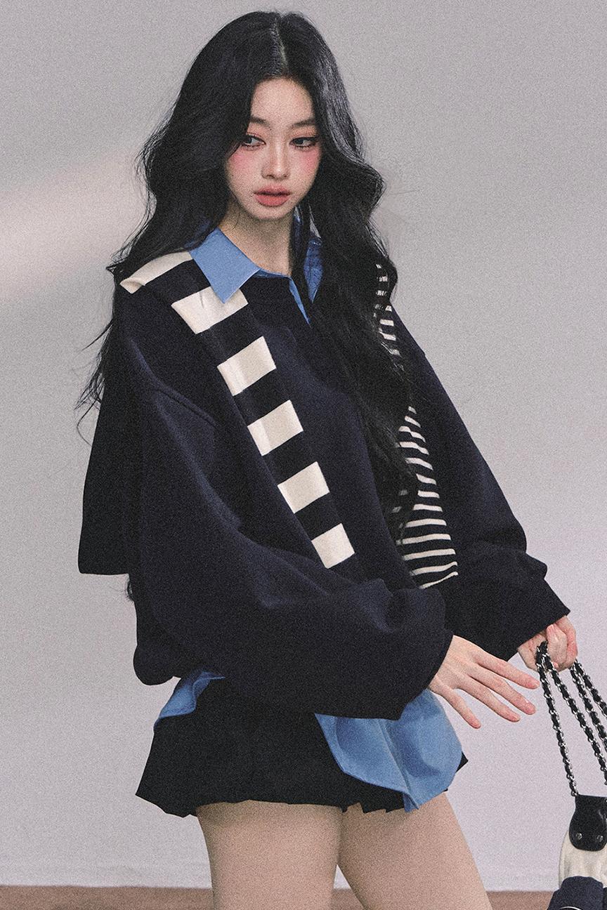 Gaozhi American Oversize Sweatshirt Set-Up