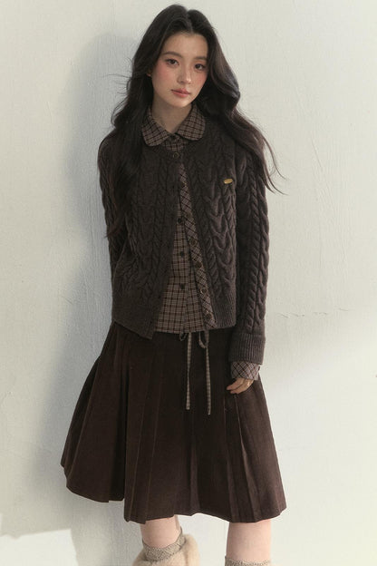 Sunset Pine Forest Wool Sweater