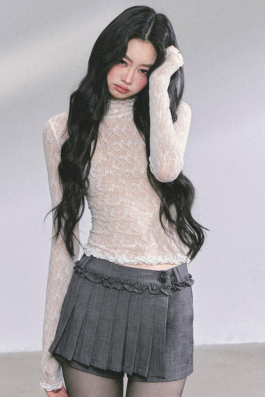 French Pleated Short Skirt Set-Up