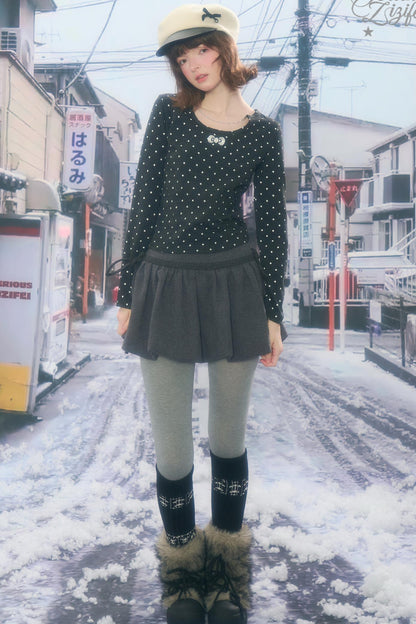 Polka Dot Knitted Top