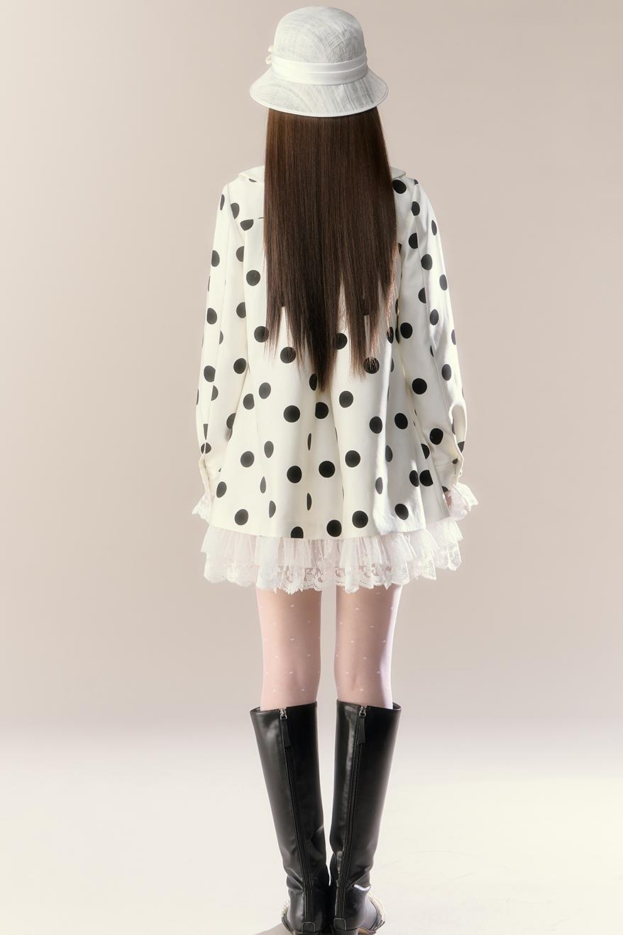 Blue Holiday Trench Coat Dress