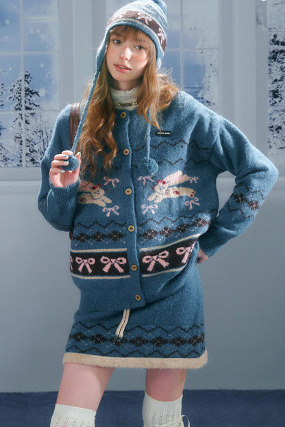 Autumn Vintage Rabbit Cardigan