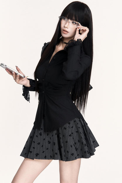 Rose Island High Waist Pleated Skirt