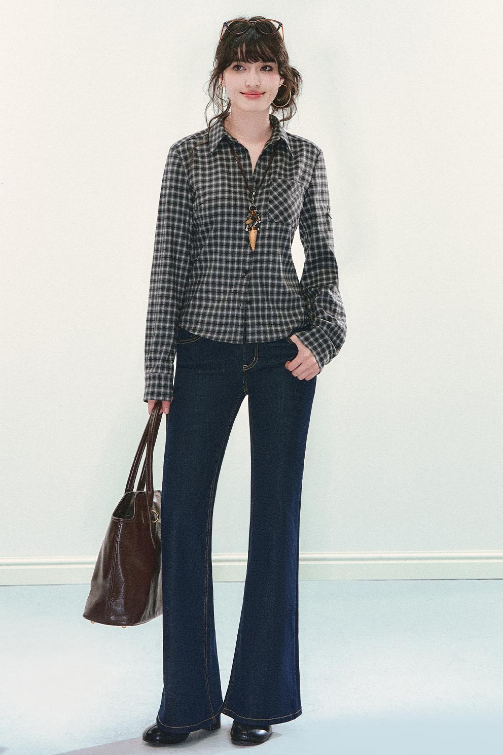 Slimming Plaid Fashion Shirt