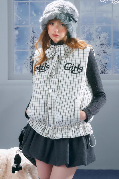 Autumn Embroidery Plaid Cotton Jacket