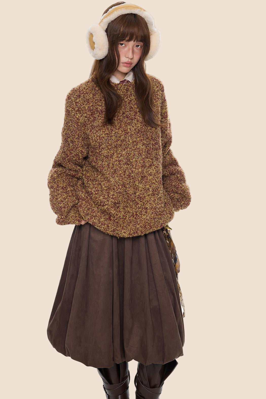 Vintage Knitted Crew Neck Sweater