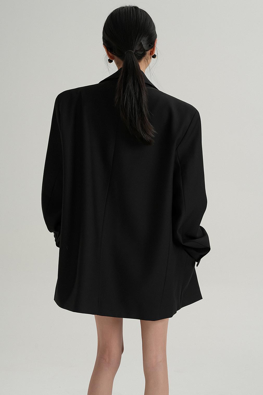 Chic Black And Cream Elegant Jacket