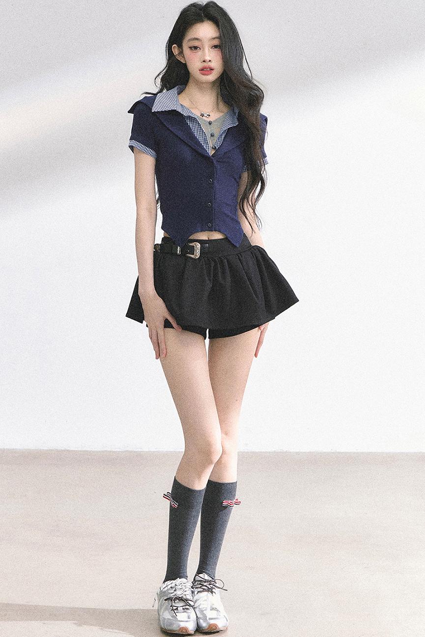 Autumn Nautical Plaid Polo Shirt