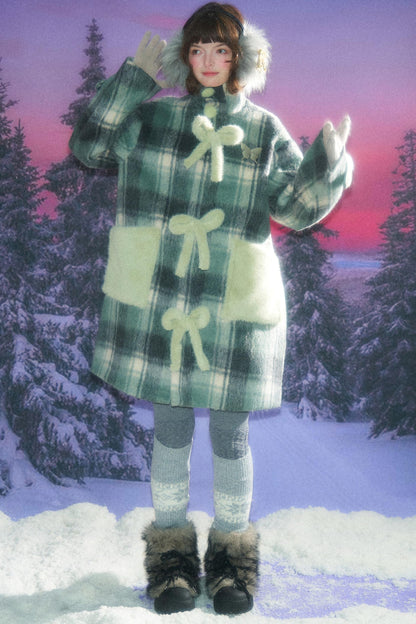 Retro Plaid Woolen Coat