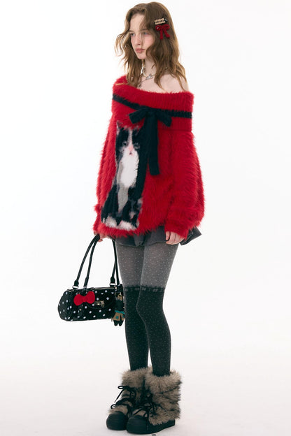Arrogance Cat Pattern Sweater