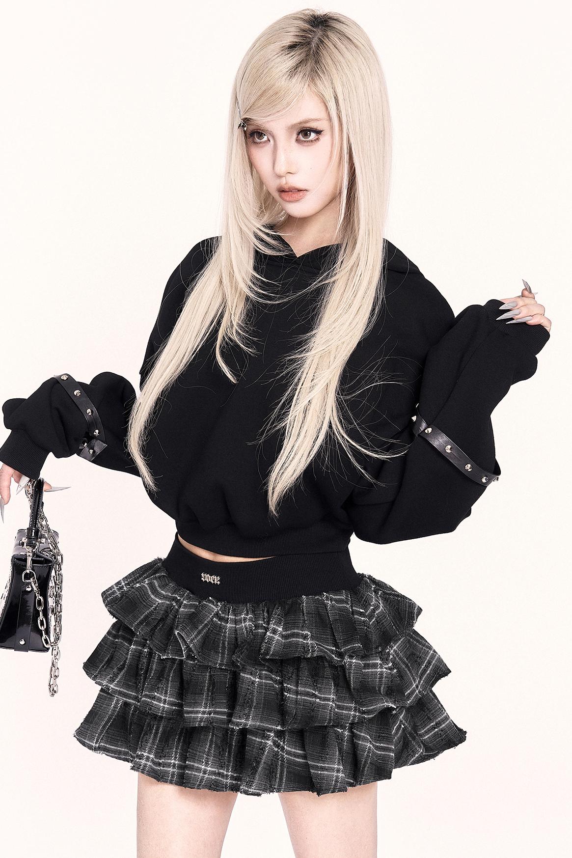 Black Cat Plush Hoodie