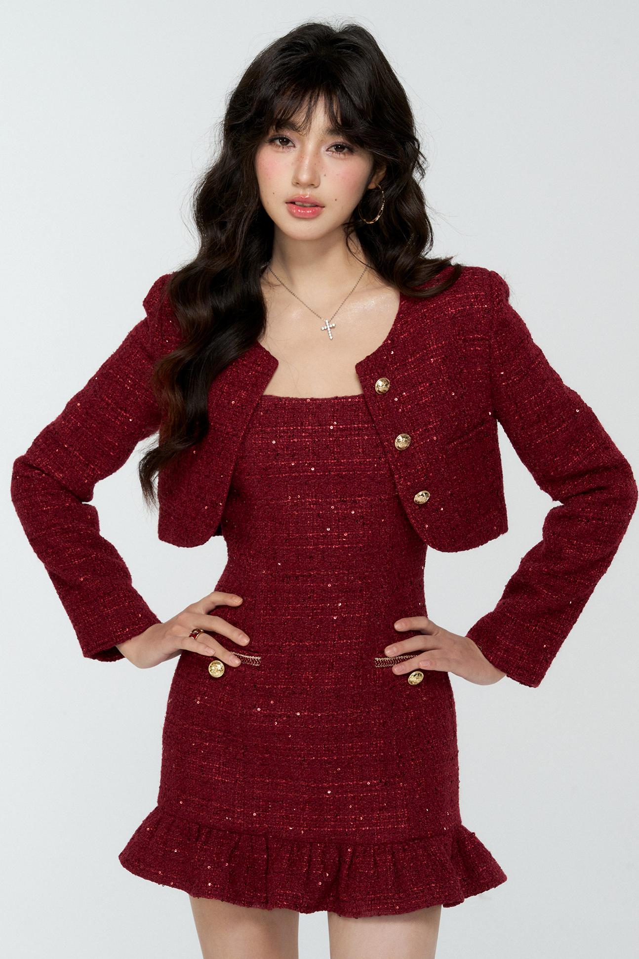 Red Chanel Princess Dress Set-Up