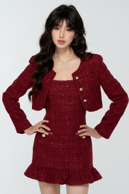 Red Chanel Princess Dress Set-Up