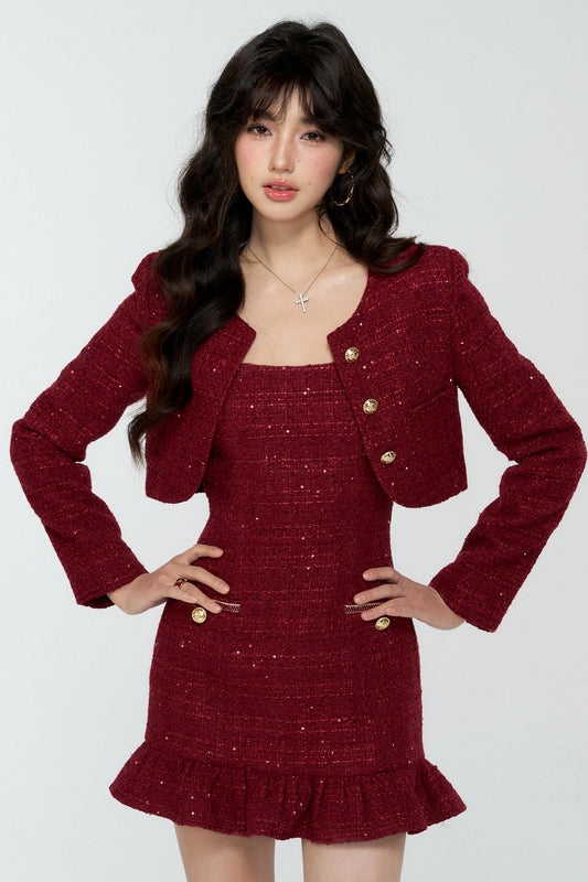 Red Chanel Princess Dress Set-Up