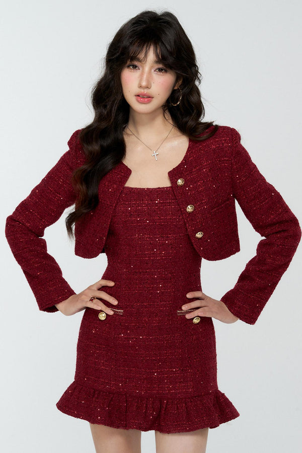 Red Chanel Princess Dress Set-Up