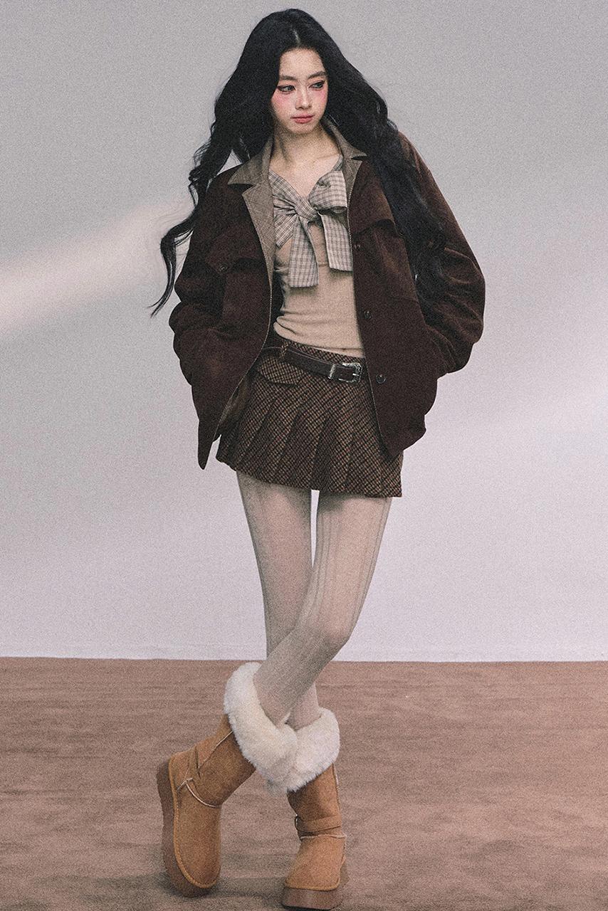 American Plaid Knitted T-Shirt