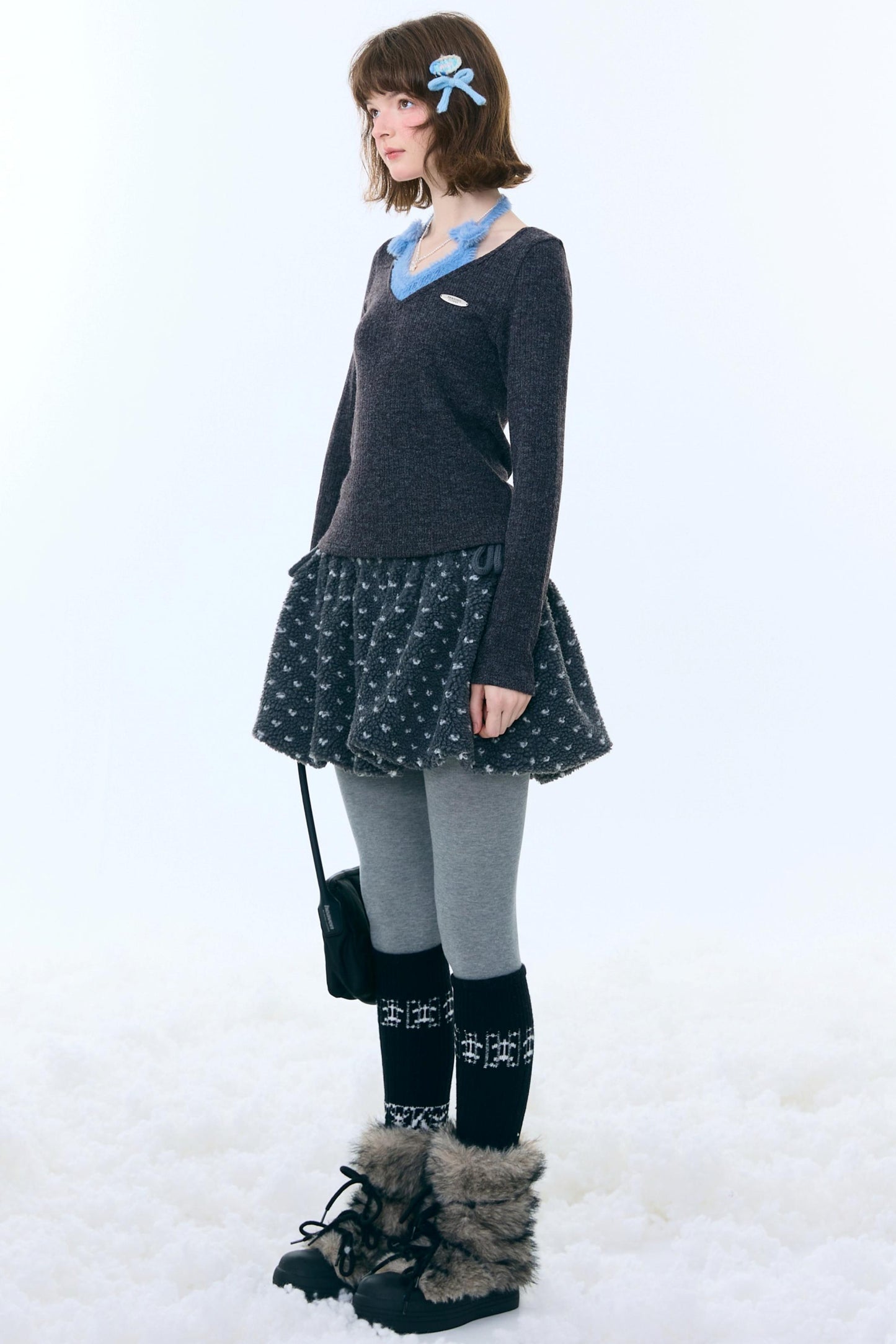 Bow Halter Knitted Top