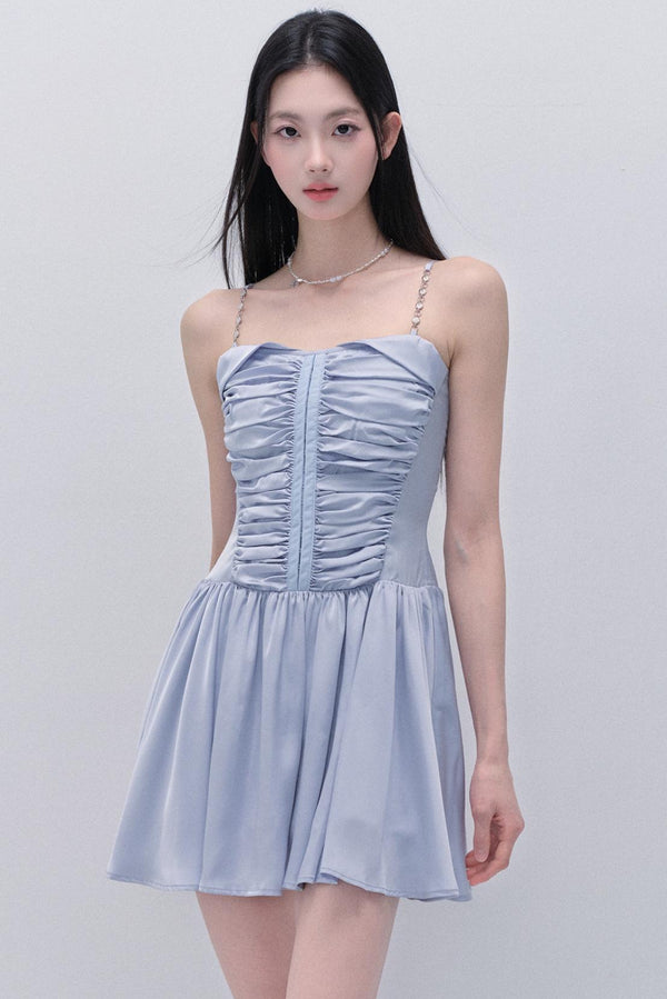 Flowy Satin Silhouette Dress