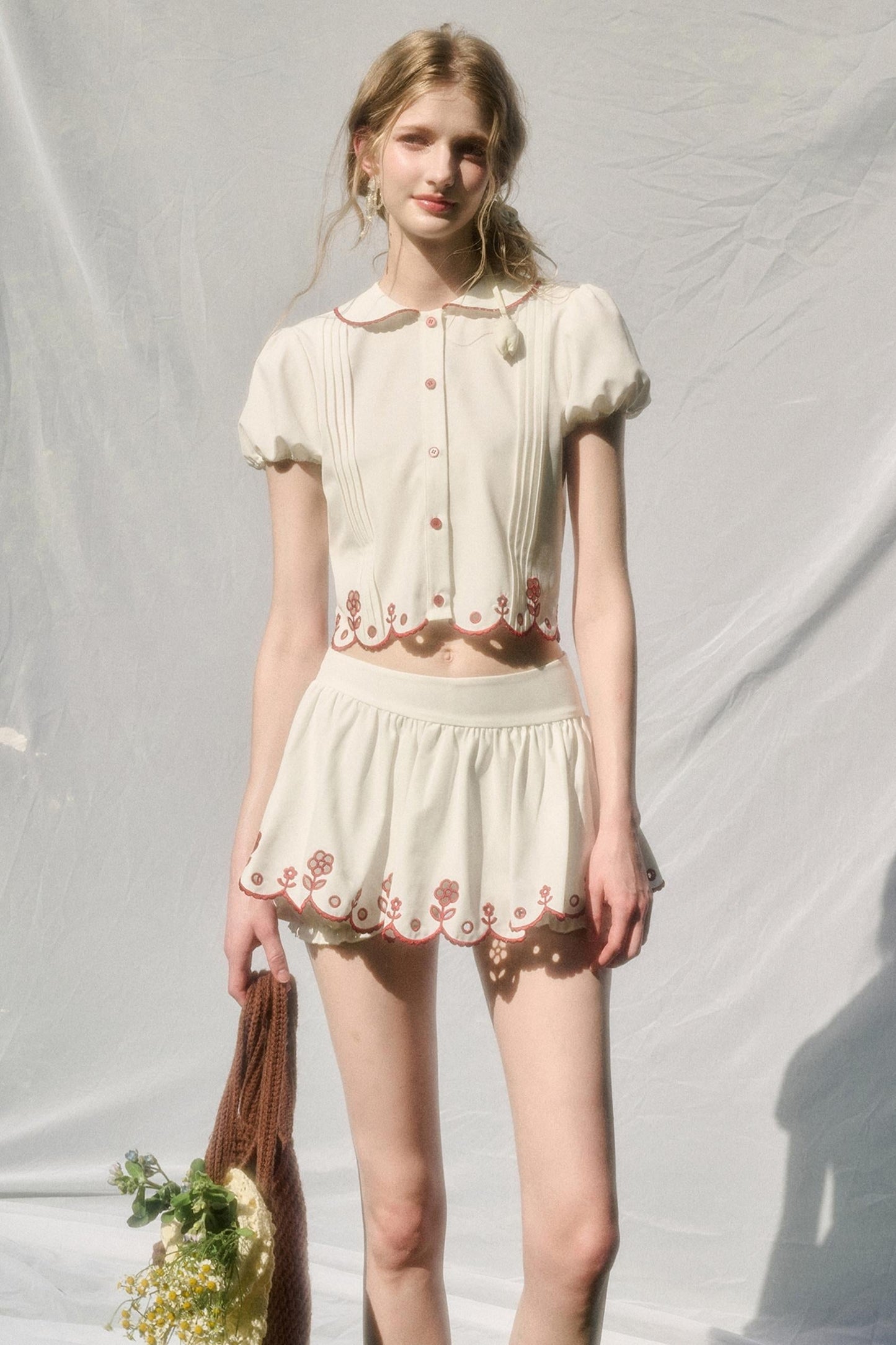 White Berry Lace Skirt Set-Up