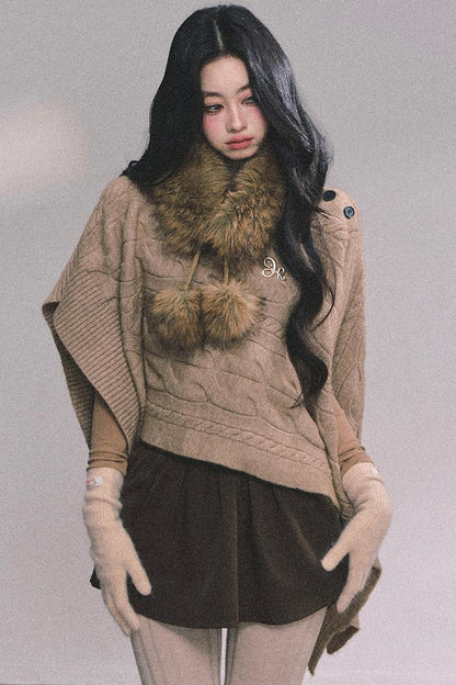 French Fur Collar Scarf