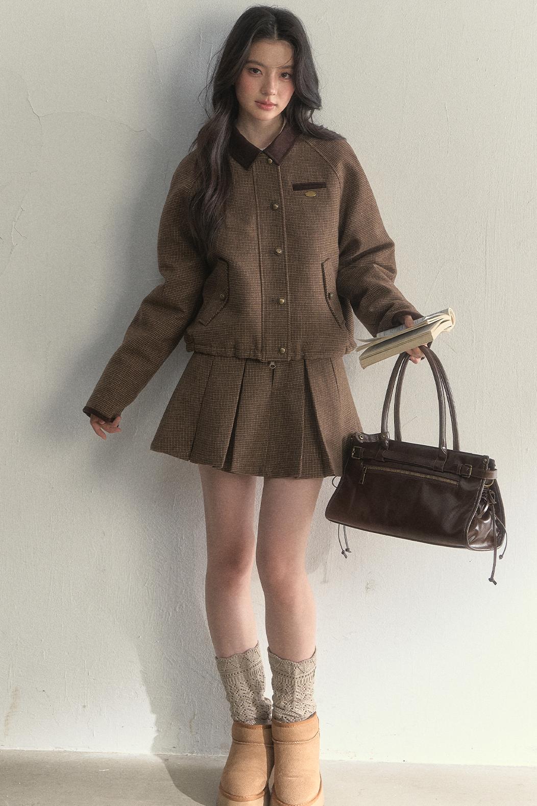 Vintage Houndstooth Reversible Jacket Set-Up