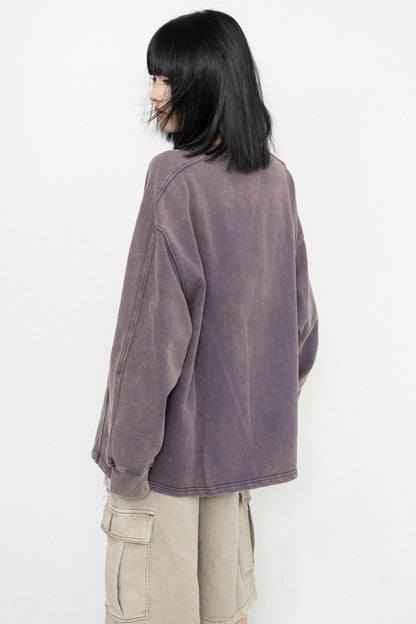 Vintage Wash Oversized Long Sleeve Tee