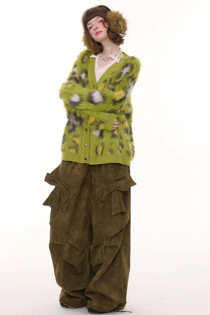 Autumn Retro Bow High Waist Slimming Trousers