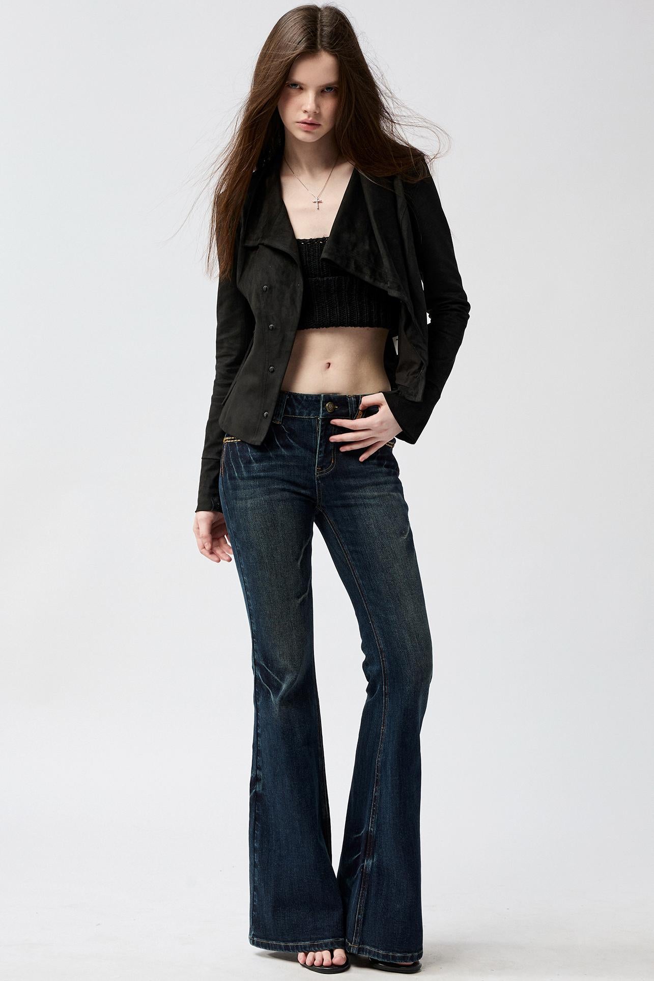 Blue Lightning Slimming Bootcut Pants