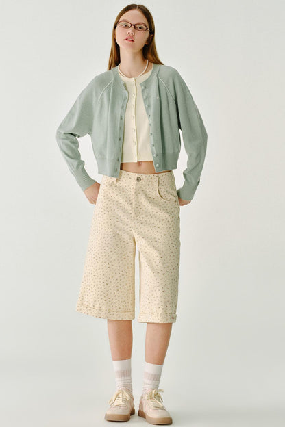 수월한 면 반바지 