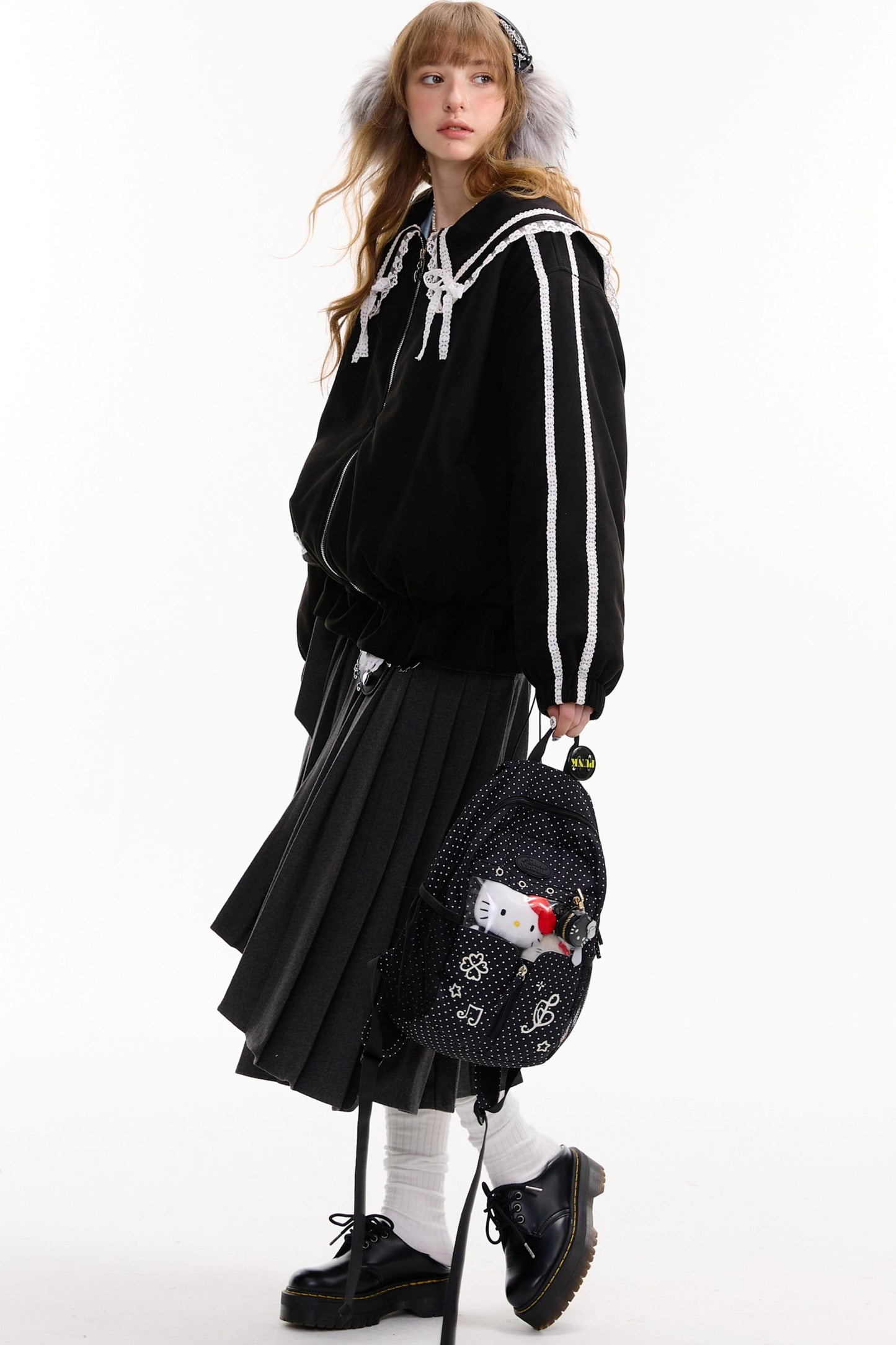 American Vintage Lace Splicing Cotton Jacket