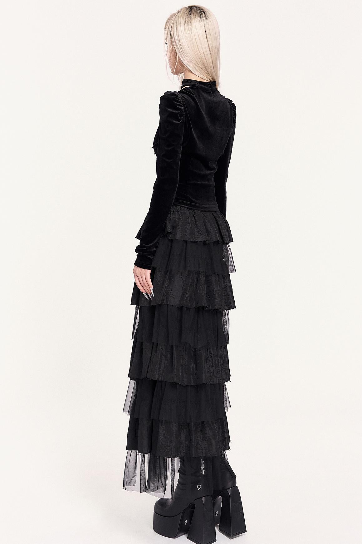 Gothic Lace Patchwork Top