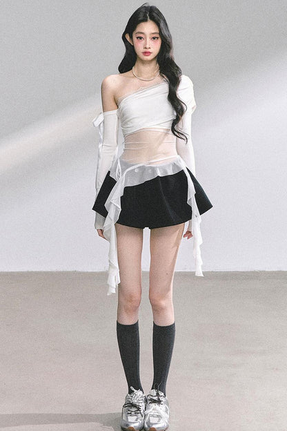 Pear Blossom Lace Shoulder Top