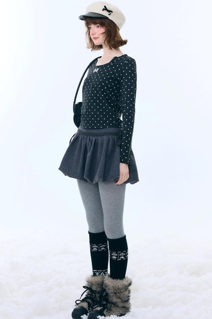 Polka Dot Knitted Top