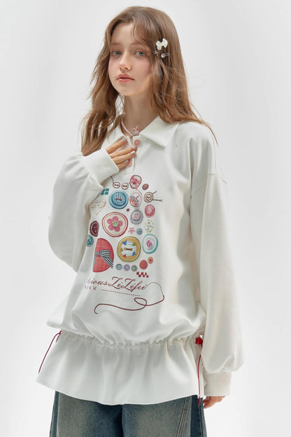 Vintage Buttoned Polo Dress