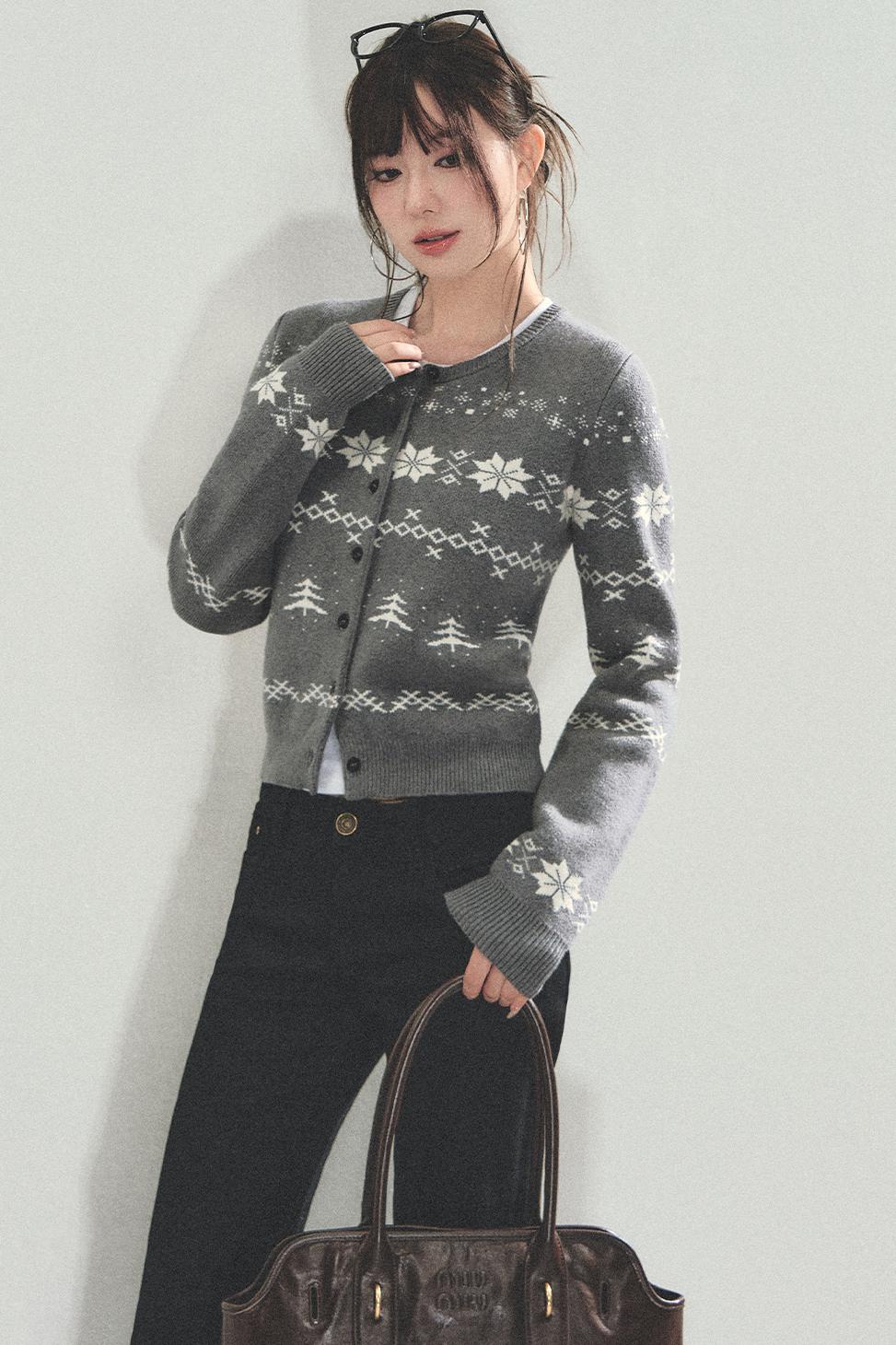 Fair Isle Crew Cardigan