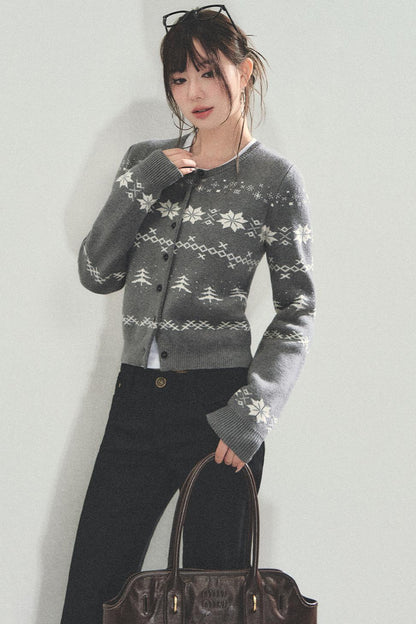 Fair Isle Crew Cardigan