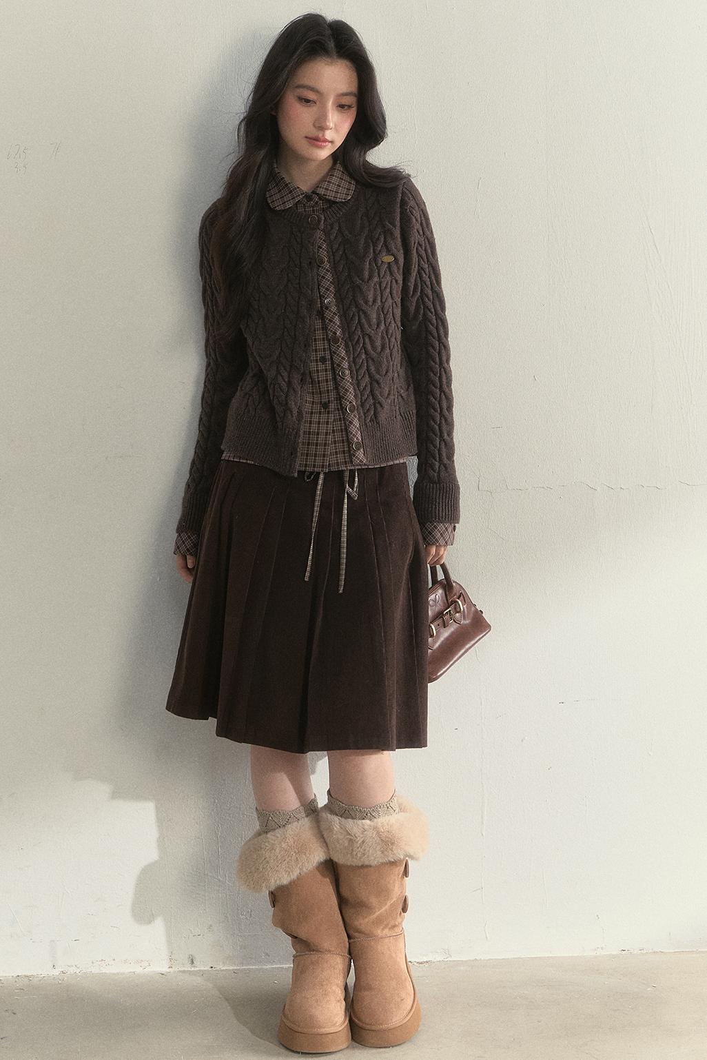 Sunset Pine Forest Wool Sweater