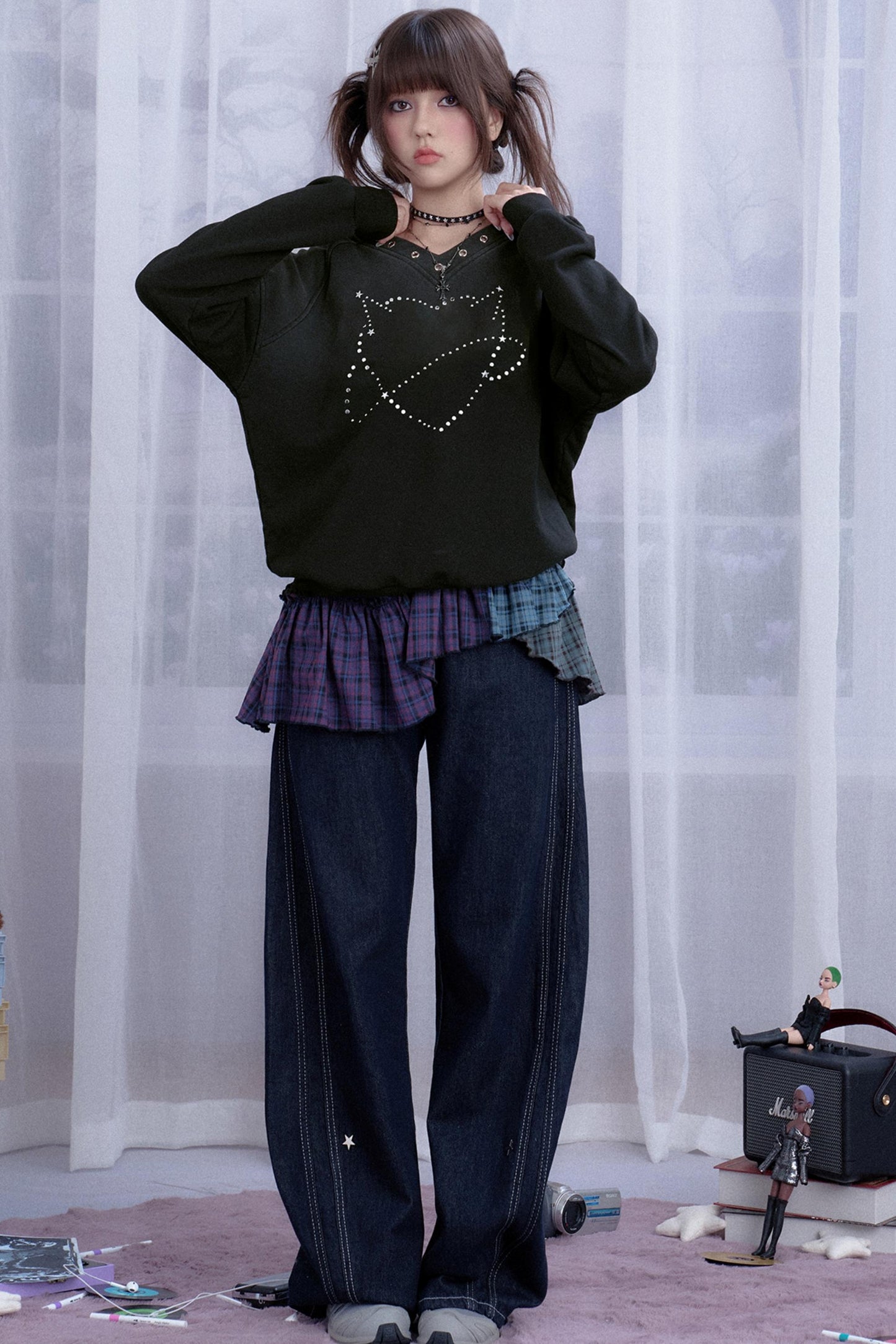 Black Diamond Hooded Sweatshirt Set-Up