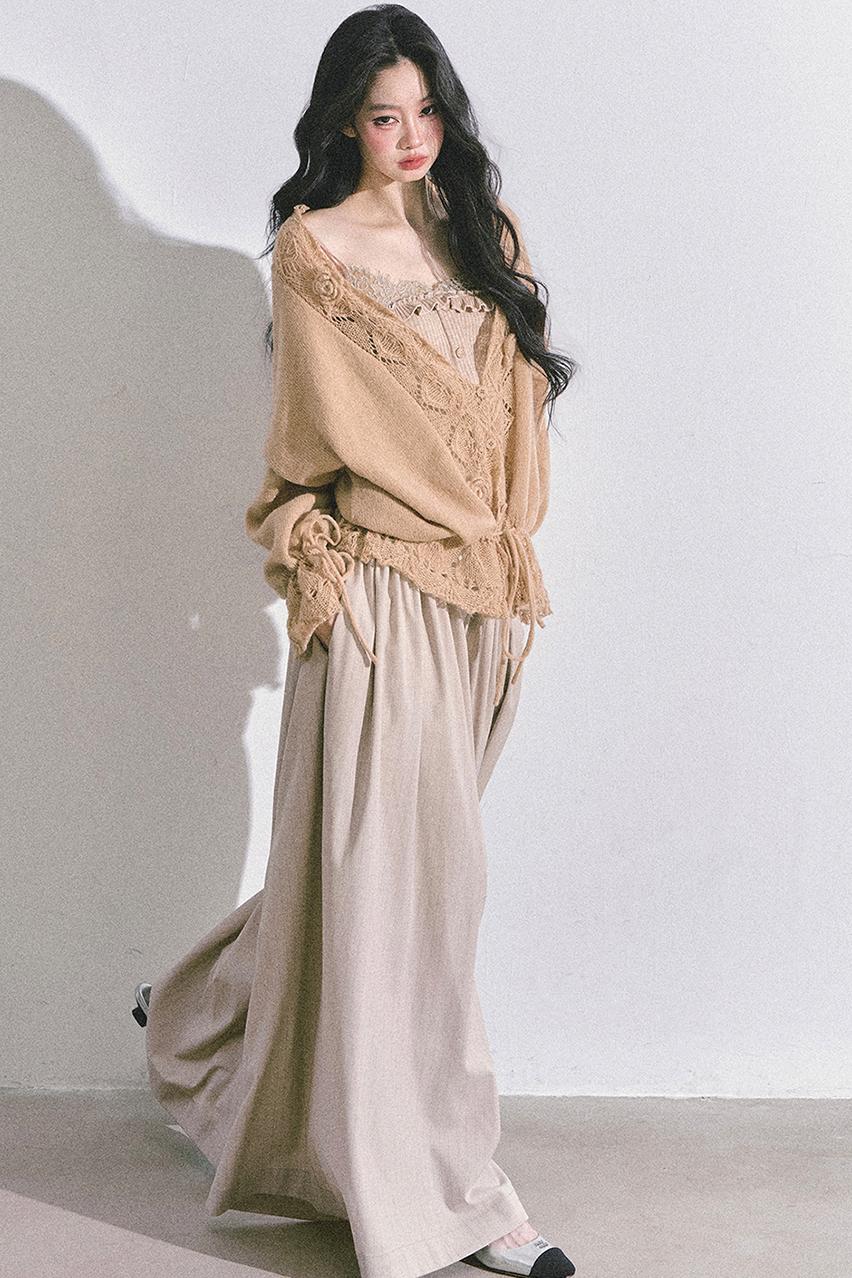 French Knitted Cardigan Sweater Jacket Set-Up