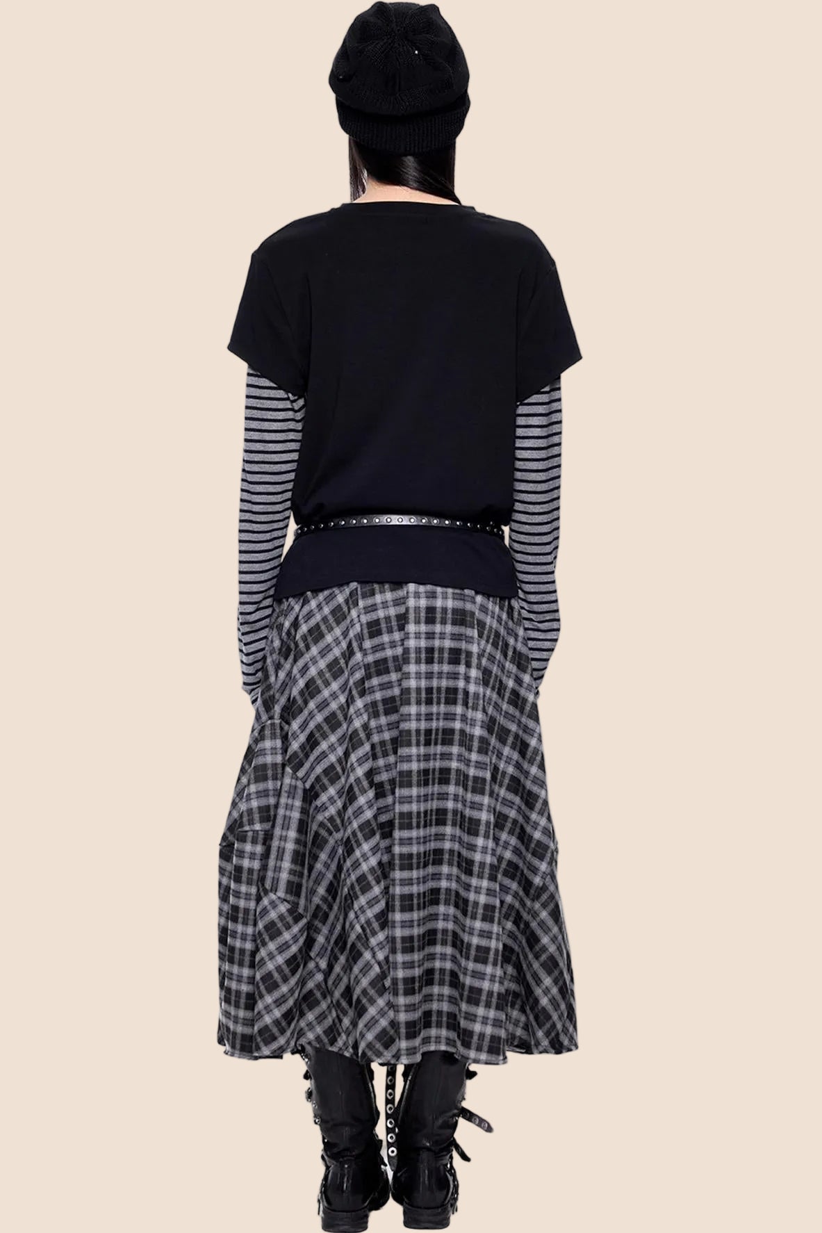 Striped Patchwork Retro Top